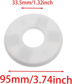 2 Pack Wall Split Flange ABS Round Escutcheon Plate for 1-1/3"/ 33mm Diameter Pipe Faucet Decoration Accessories (White)