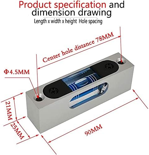 Aluminum Alloy High Precision Adjustable Level Instrument - Small, Light, Magnetic Bubble Square Level