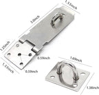 Door Locks Hasp Latch, 5 Inch Stainless Steel Safety Packlock Clasp Hasp Lock Latch, Extra Thick Gate Lock Hasp with Screws Brushed Finish 2 Pack (5inch)
