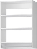 ROOMTEC 28.5" Medium Hanging Closet Unit, Modular Closet System with Hanging Rod, Wardrobe Organizer for Bedroom or Walk-in Closet, Wall Mounted, Customizable Clothes Storage Unit, White
