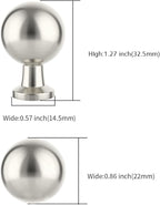 10 Pack 1-1/2 Inch Brushed Satin Nickel Cabinet Knobs Drawer Knobs Round Kitchen Cabinet Knobs Nickel Knobs for Cabinets Dresser Knobs Knobs for Dresser Drawers