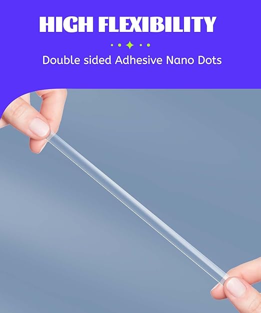 Removable Car Double Sided Glue Sticky Dots, Strong Hold Adhesive Dots for Car Dashboard Decorations, No Residue Transparent Mounting Tape for Auto Accessories 268pcs