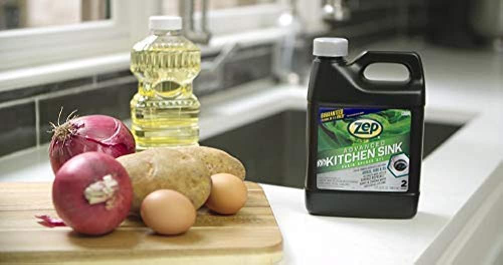 Zep Advanced Kitchen Drain Opener - 32 ounces - U49710 - Formulated for Grease, Food, and Oil-Safe for Garbage Disposal