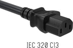 CableLeader 8ft 18 AWG Universal Power Cord IEC320 C13 to NEMA 5-15P, Extension Power Cord, Compatible with Computers, Monitors, Printers & TVs, Black