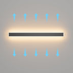 Aipsun Outdoor Wall Lighting 1 Pack, Black LED Exterior Sconces 3000K,31.5inch Modern Outdoor Wall Light Fixtures for House Courtyard Balcony Porch