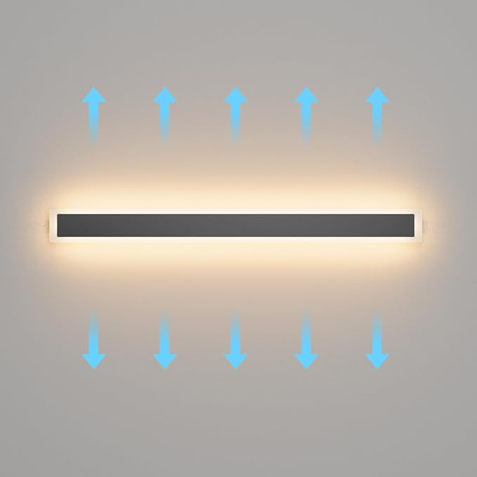 Aipsun Outdoor Wall Lighting 1 Pack, Black LED Exterior Sconces 3000K,31.5inch Modern Outdoor Wall Light Fixtures for House Courtyard Balcony Porch