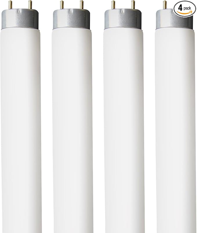 18" F15T8-CW 15 Watt Cool White,T8 Fluorescent Linear Tube Lamp,Replacement Bulb for Philips Alto ECO GE Staco Light Fixture,G13 Bi-Pin Base,4100K (4PACK)