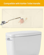 iFealClear Universal Brass Toilet Handle Replacement Kit, Side/Angle Mount Toilet Flush Handle Compatible with Kohler K-GP30324-CP/TOTO/American Standard, Stainless Steel Flapper Chain, Chrome