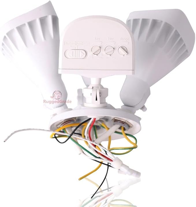 RuggedGrade 20W Turin II TT Series LED Security Light - Motion Sensor Flood Light - 2,400 Lumens - 240° Sensor - Color Selectable 3000K/4000K/5000K - White Housing - Outdoor Light - DLC 5.1 Premium