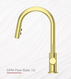 Pfister Stellen Kitchen Faucet with Pull Down Sprayer, Single Handle, High Arc, Brushed Gold Finish, LG529SABG
