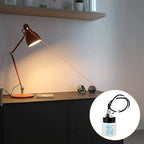 Helunsi E26 E27 Ceramic Lamp Socket with Rotary Knob Switch, Universal Replacement Porcelain ON OFF Turn Switch Light Bulb Socket, E26 Medium Base Lamp Holder with Threaded Nuts and Wire Lead - 1 Pack