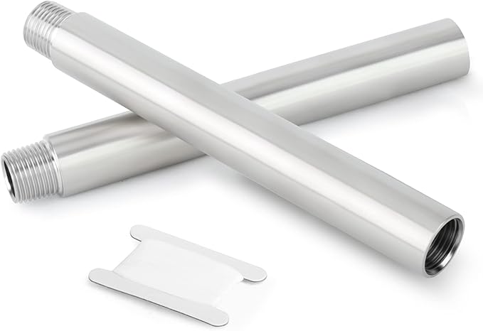 TAISHER 2PCS Stainless Steel Pipe Fittings, 3/4" NPT Male x 3/4" NPT Female Threaded, 8" Length Nipple Cast Pipe