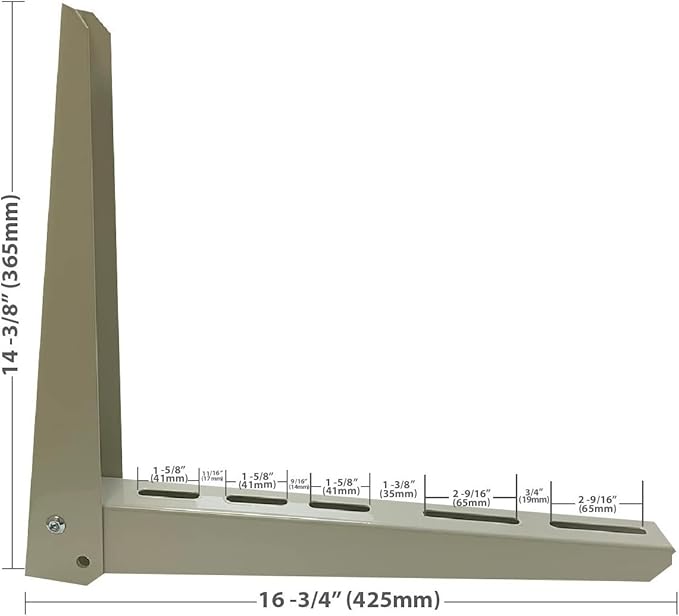 Appli Parts Soporte para montaje en pared de Unidad Condensadora Externa de Mini Split hasta 100kg modelo APAB-2100 incluye kit de fijacion, pernos y gomas
