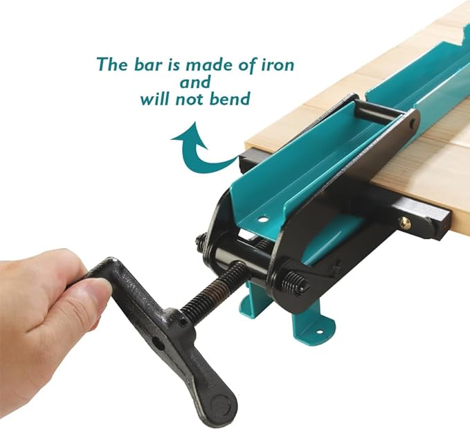 Triden Panel Clamp Vise for Making Cutting Boards, Table Tops & Cabinet Tops (Single, Turquoise)