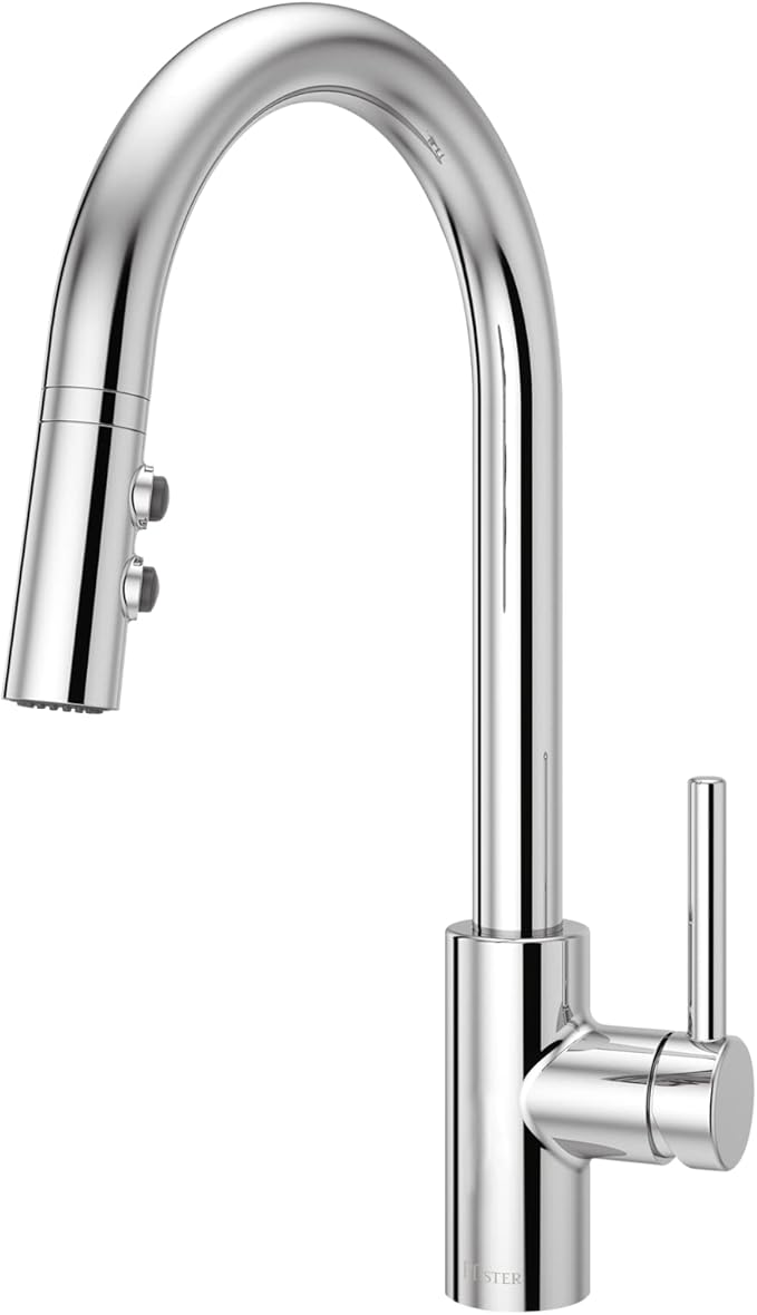 Pfister Stellen Kitchen Faucet with Pull Down Sprayer, Single Handle, High Arc, Polished Chrome Finish, LG529SAC