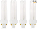Circle (4 Pack CFL Bulbs Direct Generic Replacement for Panasonic FDS18E35/4 18W 3500K Double Tube, 4 Pin G24q-2 Base, Compact Fluorescent Light Bulbs