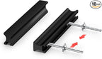 homdiy 10 Pack Adjustable Black Cabinet Pulls 1" to 4" (25-102mm) Adjustable Hole Distance Drawer Pulls