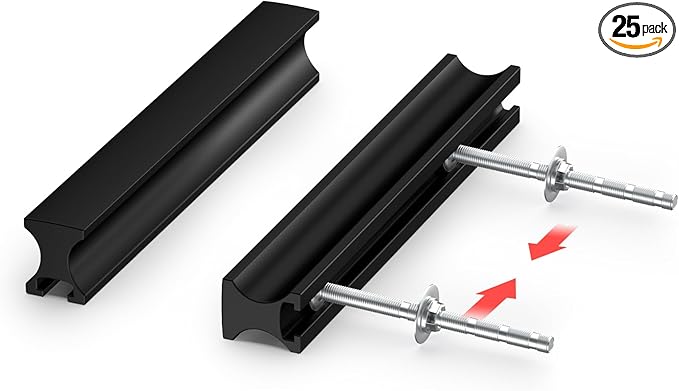 homdiy 25Pack Black Cabinet Handles Adjust Cabinet Pulls Adjustable Drawer Pulls