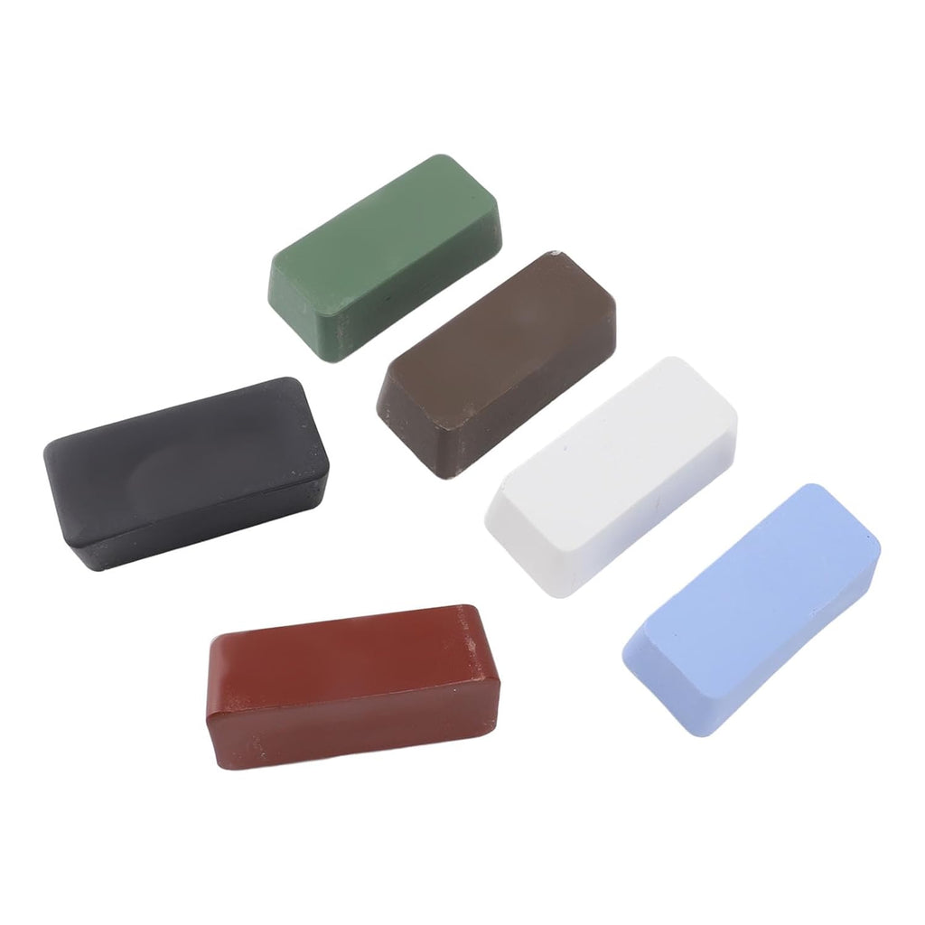 Metal Polishing Bar Multi Functional Solid Wax Metal Buffing Paste for Stainless Steel Aluminum Copper 6 Pcs Set