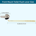 Universal Metal Front Mount Toilet Handle Replacement Kit Compatible with Kohler Toilet Tank Parts, Toilet Flush Lever Handle with Flapper Chains, Brushed Nickel