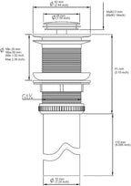 Oil Rubbed Bronze Pop Up Drain, Bathroom Vessel Lavatory Vanity Faucet Sink Drain Stopper, ORB without Overflow