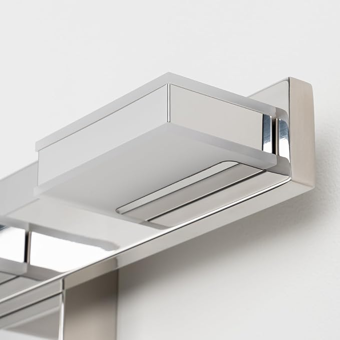 mirrea 20" LED Chrome Vanity Light 3000K/4000K/5000K CCT Adjustable 3 Light Bathroom Light Fixture Over Mirror