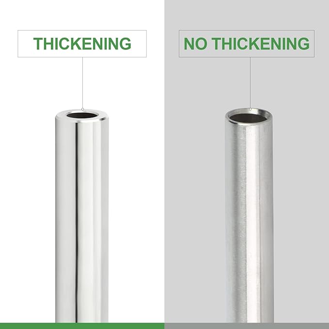 TAISHER 2PCS 304 Stainless Steel Pipe Fittings, 3/8" NPT Male Threaded, 16" Length Weld Nipple Cast Pipe