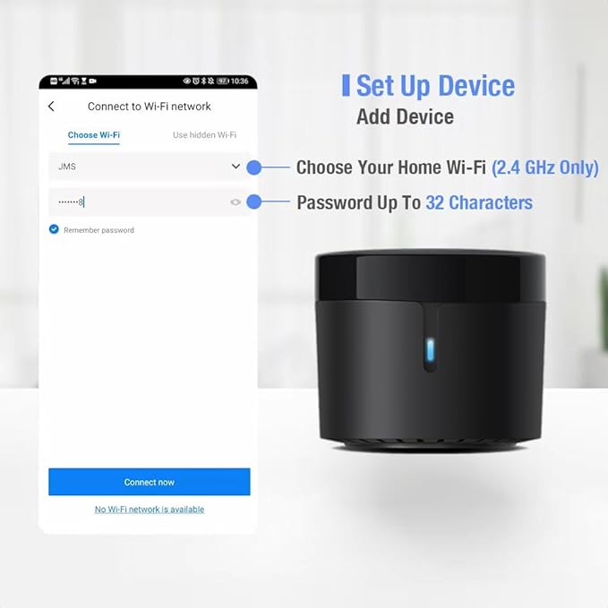 BroadLink RM4 Mini Smart Remote and Sensor Cable Set RM4 Mini S (2.4 GHz Wi-Fi Only), Universal IR Remote Control Hub with Temperature Humidity Monitor USB Cable, Works with Alexa