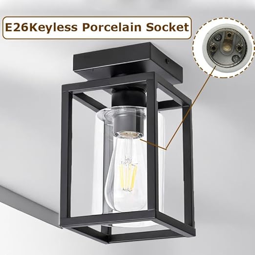 E26 Socket,Ceramic Medium Base Screw Socket E26 E27 Keyless Glazed Porcelain Lampholder (Keyless)