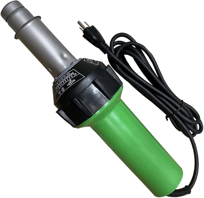 Hot Air Plastic Welder Welding Gun Plastic Repair Welder Kit, 2 Flat Welding Nozzles, 40mm Silicone Seam Roller and Brass Seam Roller