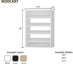 Shoe Shelf Short Tower Closet Unit, Modular Closet System, Wood Closet System Organizer with Storage for Walk In Closets, Clothing Rack for Hanging Clothes, Bedroom, White, 31.5"W