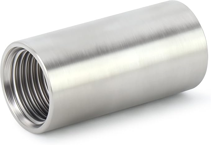 TAISHER 2PCS Stainless Steel Pipe Fittings, 1/2" NPT x 1/2" NPT Female Threaded, 2" Length Nipple Cast Pipe