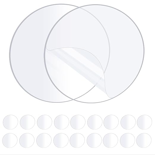 20PCS Heavy Duty Double Sided Adhesive Mounting Circle Tape- Waterproof,Strong Adhesion,Clear, High Strength,No Residue Removability for Hanging,Wall Mounting, Home Decor,Adhesive for Shower