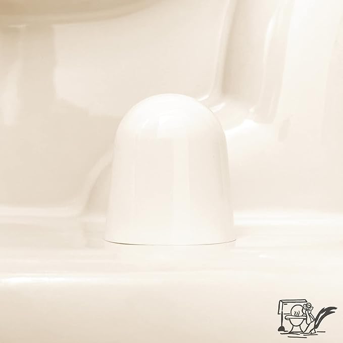 Stinky John's Tall Toilet Bolt Caps - Universal Fit with a Round Top - Almond Colored Caps - 2 count (1 package)