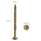 #10 * 3" Deck Screws, (342pcs) 5 lbs.Exterior Wood Screws, Rust Resistant Epoxy Coated, Bronze, T20 Star Bit
