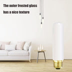 SCOMX 25 Watt T10 Frost Tubular Incandescent Light Bulb, Showcase Lamp, 2700K Soft White, E26 Medium Base, 280 Lumens, 120V (6)