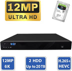 GW Security 16 Channel 12MP NVR 4K Security Camera System with 16 x 8MP PoE Spotlight Color Night Vision Outdoor/Indoor Microphone Bullet Cameras, Smart AI Human/Vehicle Detection