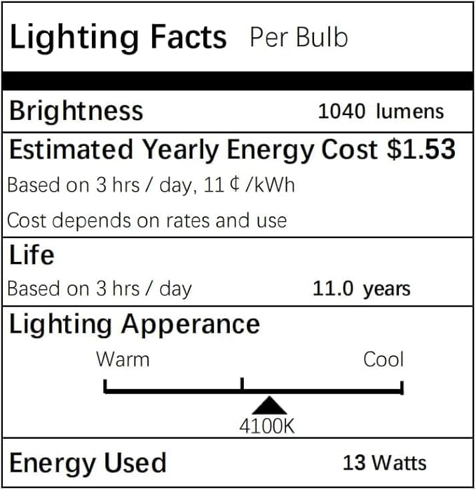 120V/60HZ/4100K PLC-13W 4 Pin G24q-1,Double Tube, ETL Listed Compact Fluorescent Light Bulb-Replaces Sylvania 20671 CF13DD/E/835-Philips 38327-3 PL-C 13W/4P/ALTO & GE 97596 F13DBX/ECO4P. Nice Gifts