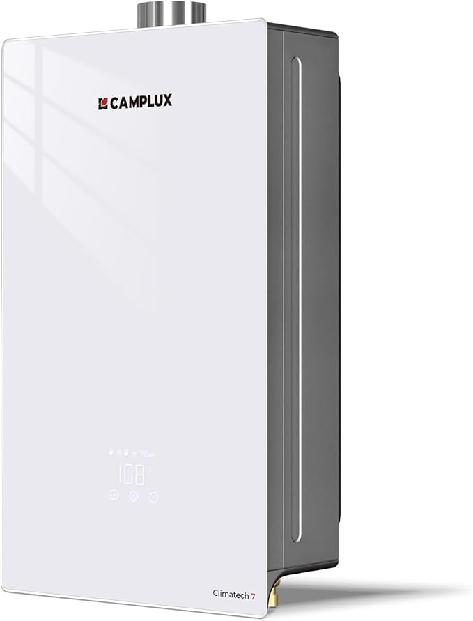 CAMPLUX Climatech 7 Tankless Water Heater Propane 170,000 BTU, 6.86 GPM Residential Instant On-Demand Tankless Hot Water Heater Liquid Propane, Indoor Installation, CA686WLP, Real Parameters, No False