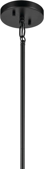 Kichler Madden 25.5" 4 Light Pendant in Black, Soft Modern Fixture, for an Entryway, Breakfast Nook, Laundry Room, (25.5" x 16"), 52722BK