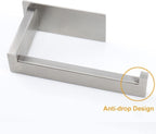 Toilet Paper Holder, Self Adhesive Tissue Holder Stainless Steel Rustproof Paper Roll Holder, No Drilling Easy to Install, Toilet Paper Rack Suitable for Office, Bathroom (2, Brushed Nickel)