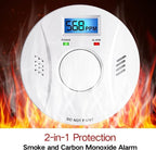 Smoke Detector and Carbon Monoxide Detector Co2 Detector Battery Powered with Test/Reset Button 4 Pack