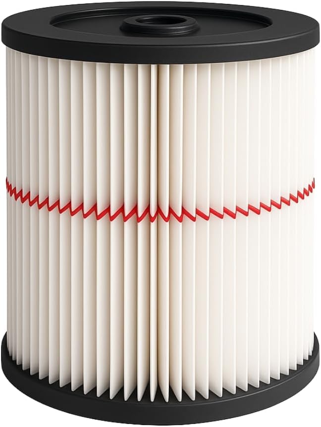 Nispira 9-17816 17816 Red Stripe Replacement HEPA Filter for Craftsman Craftsman Shop Vac Wet/Dry Vacuum 5/6/8/12/16/32 Gallon Larger, 3 Pack