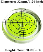 6Pcs Circular Bubble Spirit Levels 32x7mm Degree Mark Round Level Bubble Leveling Tool Measuring Layout Tools