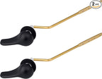 iFealClear Universal Side Mount Toilet Tank Flush Lever, Angle Mount Handle Replacement Kit, Solid Brass Trip Lever Fits Most Toilets, Matte Black