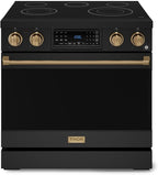 Gordon Ramsay by THOR Kitchen 36 Inch Professional Electric Range with Tilt Panel Touch Control in Black/Bronze