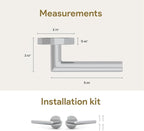 Mega Handles Ronn Dummy Lever Door Handle Set for Closet or French Doors, Single Side, Non-Turning Reversible Door Levers, Fits All Standard Door Sizes, Screws Included - Polished Chrome (2 Pack)
