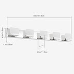SineRise LED Modern Bathroom Vanity Light Fixtures (5-Light, 40-Inch, 6000K), Chrome Modern Acrylic Bathroom Wall Lighting Fixtures Over Mirror