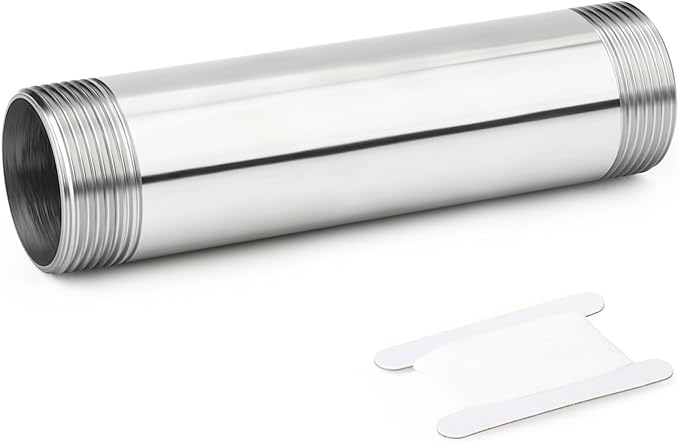 TAISHER 1PCS Stainless Steel Pipe Fittings, 1-1/2" NPT Male x 1-1/2" NPT Male Threaded, 8" Length Nipple Cast Pipe