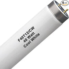 F40T12 48 inch luorescent Bulbs,T12 4 Foot Linear Fluorescent Tube,40 watts,2600 lumens,4100K Cool White,Replacement Tubes for Sylvania 21371 F40CWX,Philips 423129 F40T12/CW(6 Pack)